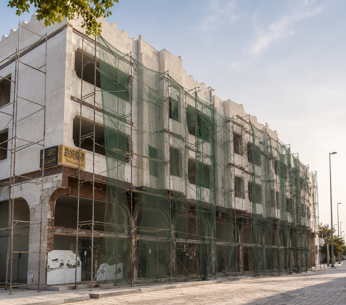 The building today — restoration and fit-out in progress